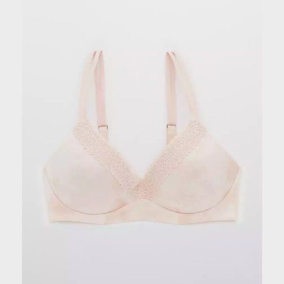 Aerie Real Sunnie Wireless Push Up Blossom Lace Bra - Picture 2 of 10